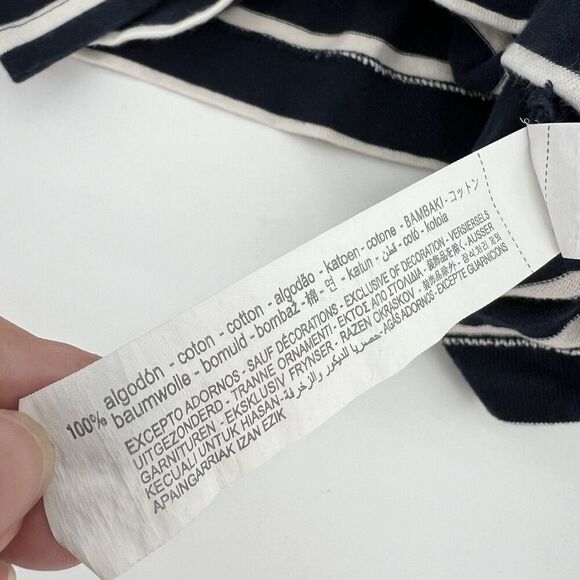 Zara Rogier de Saint Pierre Striped Top in Navy & Cream Size Small - Picture 4 of 4